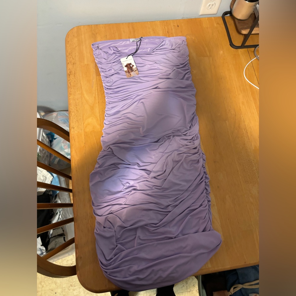 Sincerely Jules Purple Strapless Dress